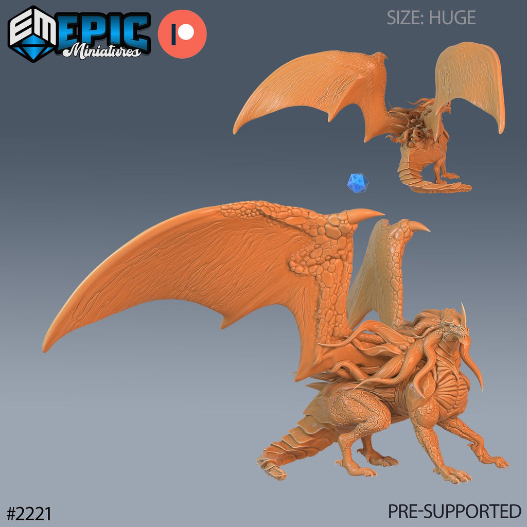Nebula Dragon Option #2221 front DND miniature Secret Minds 16k resin
