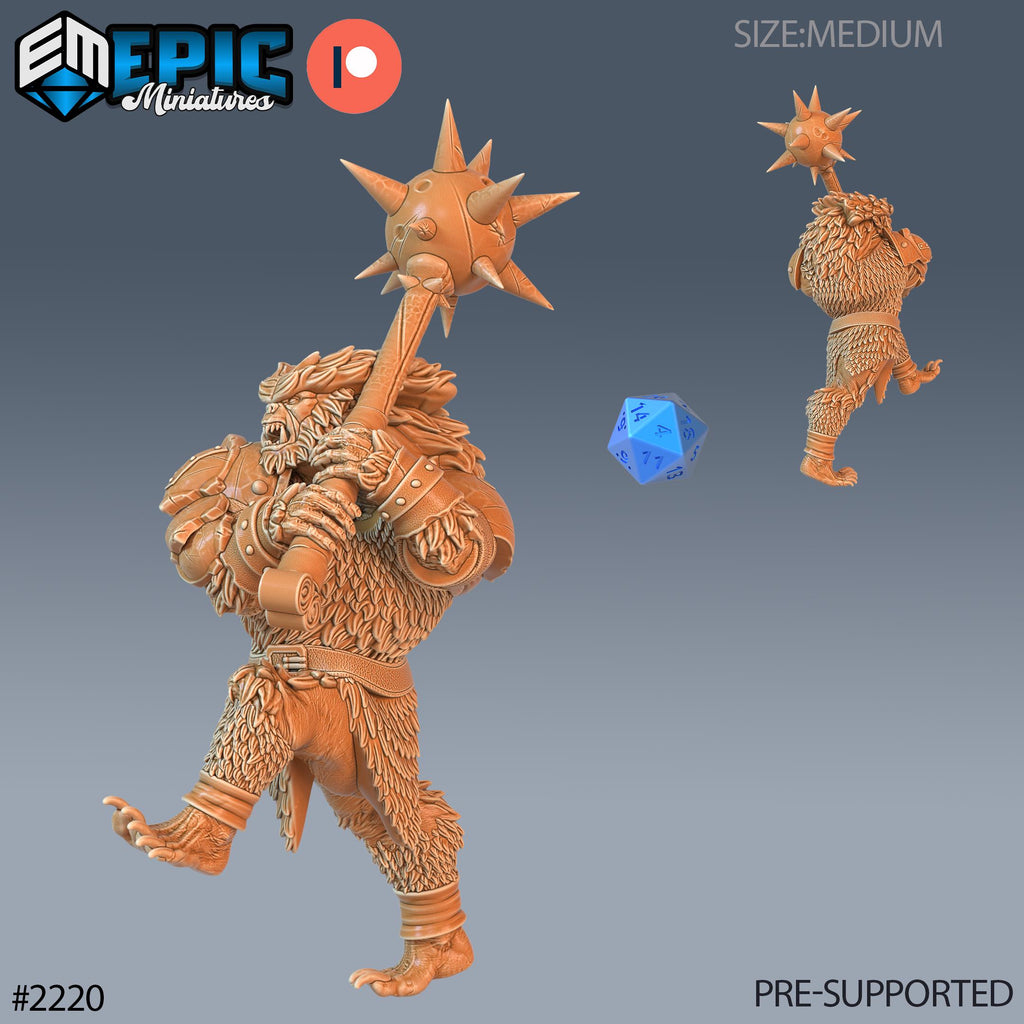 Bugbear Warrior Option #2220 front DND miniature Secret Minds 16k resin