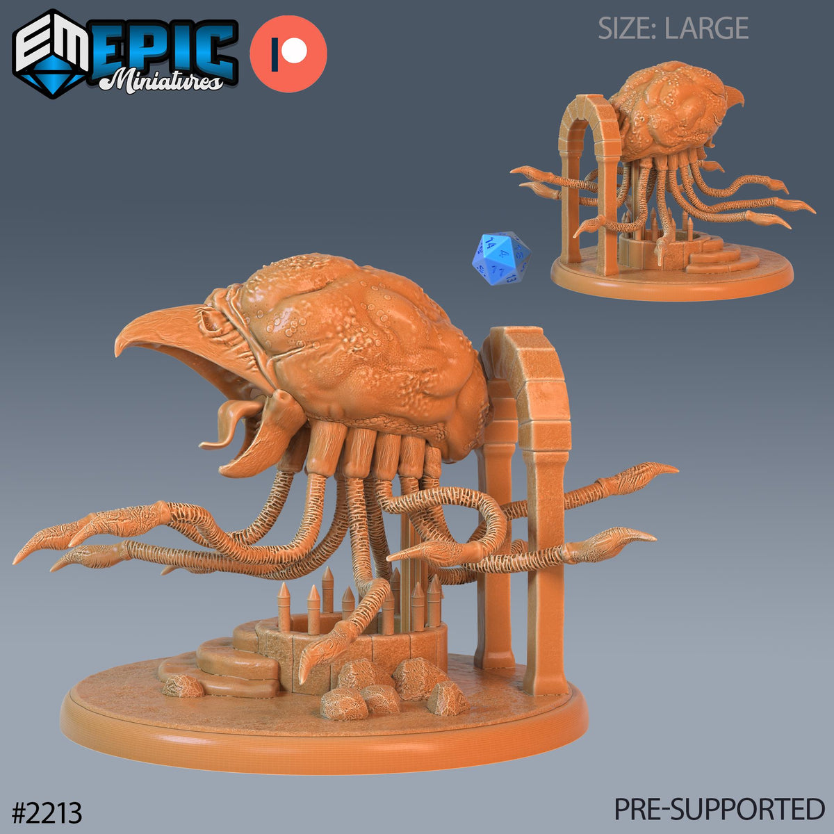 Grell Mother Option #2213 front DND miniature Secret Minds 16k resin