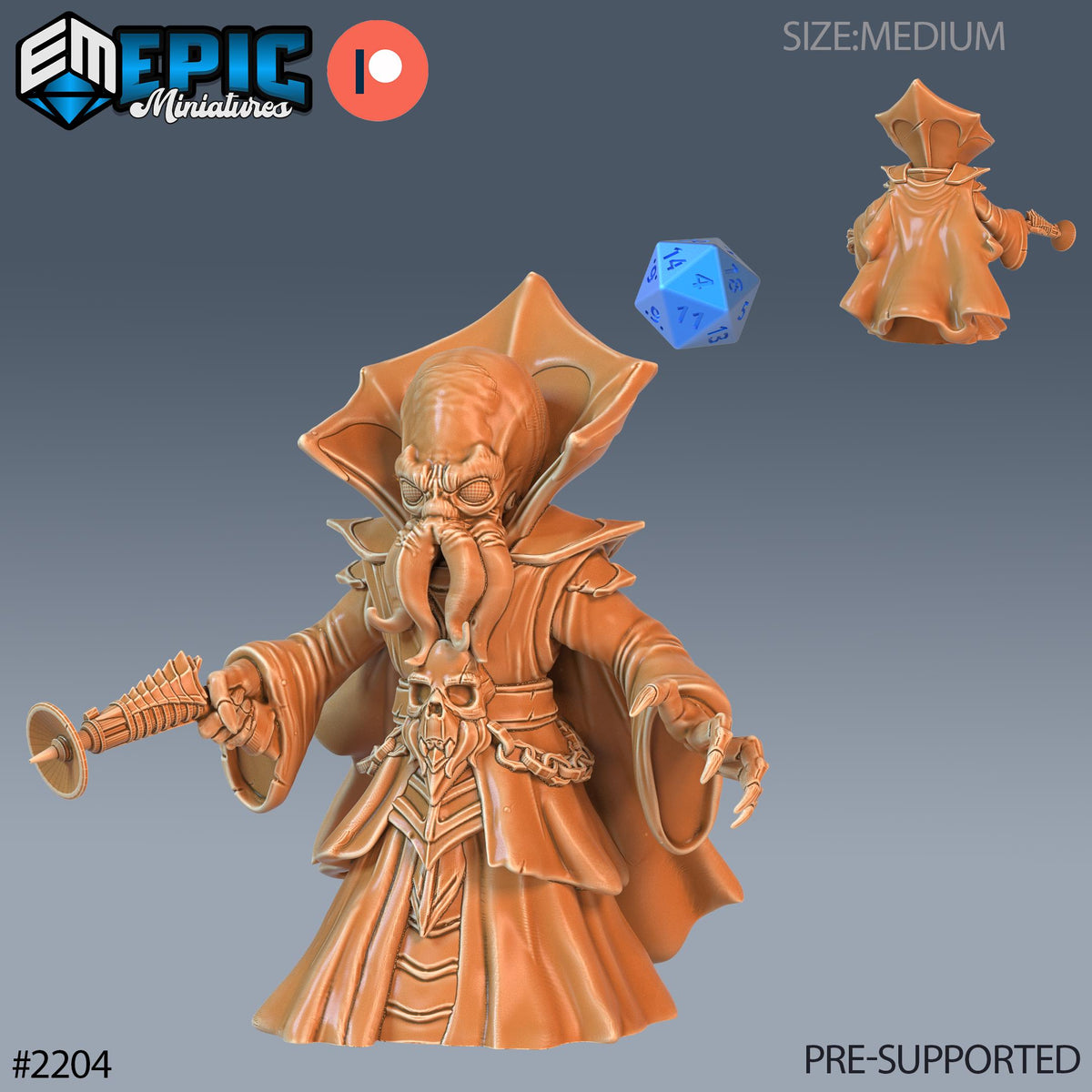 Mind Gnome Option #2204 front DND miniature Secret Minds 16k resin