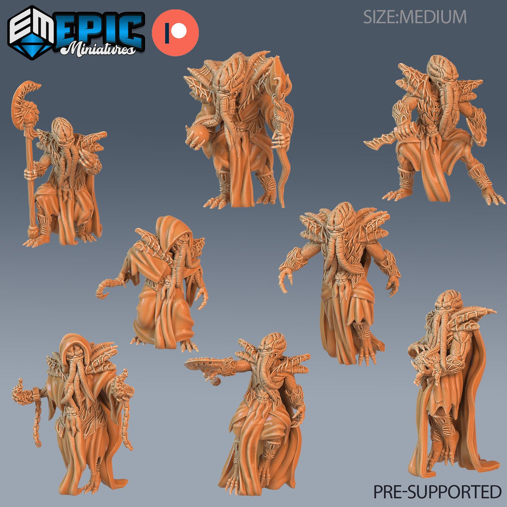 Mind Eater Crew Set of 8 DND miniatures group photo Secret Minds