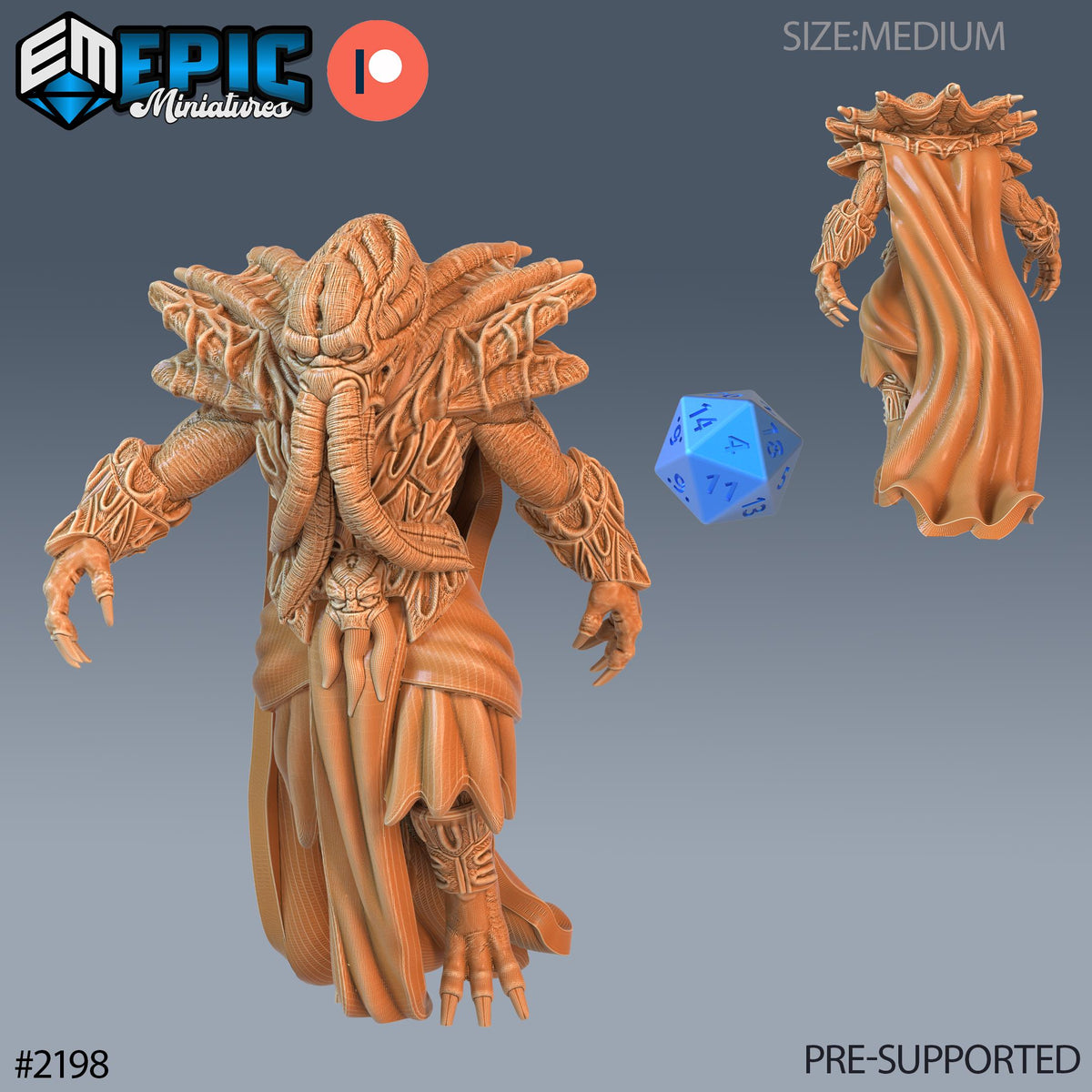 Mind Eater Crew Option #2198 front DND miniature Secret Minds 16k resin