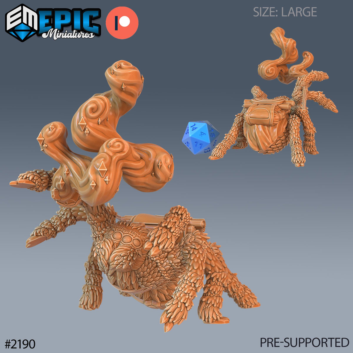Spider Adventurer Warlock Option #2190 front DND miniature Secret Minds 16k resin