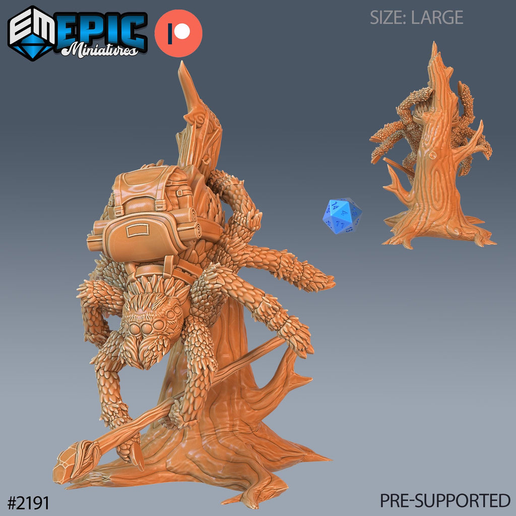 Spider Adventurer Warlock Option #2191 front DND miniature Secret Minds 16k resin