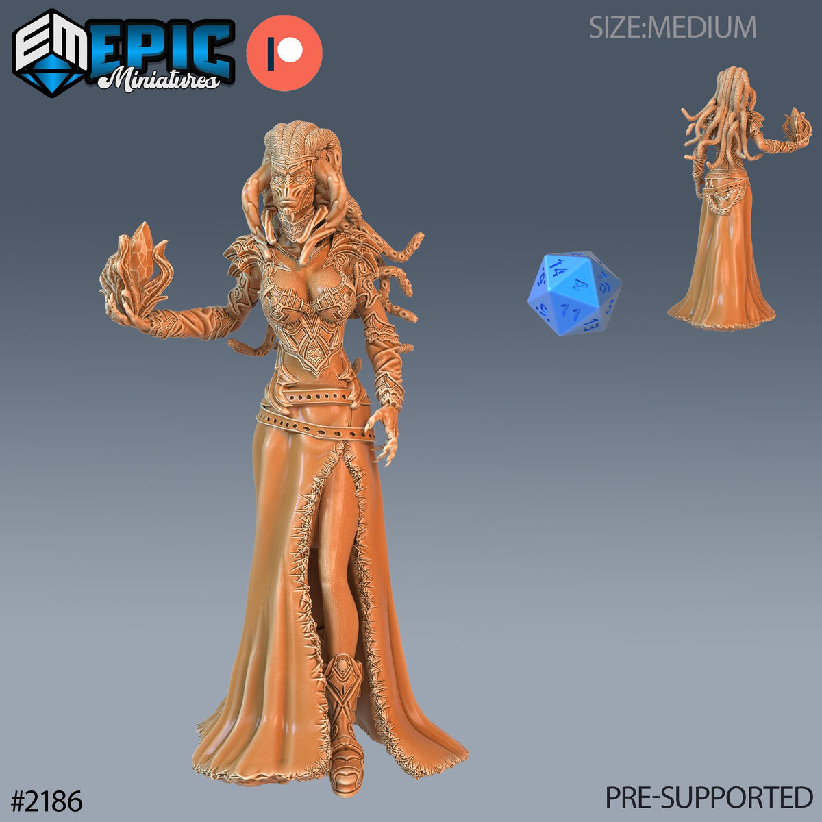 Mind Domina Option #2186 front DND miniature Secret Minds 16k resin