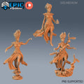 Wind Genasi Female Set of 3 DND miniatures group photo Justice Hills