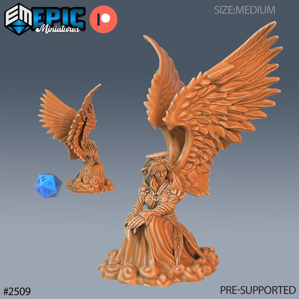 Angel Female Option #2509 front DND miniature Justice Hills 16k resin