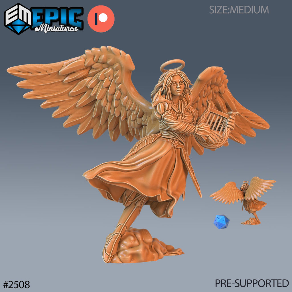 Angel Female Option #2508 front DND miniature Justice Hills 16k resin