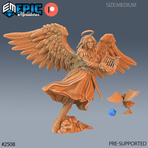 Angel Female Option #2508 front DND miniature Justice Hills 16k resin