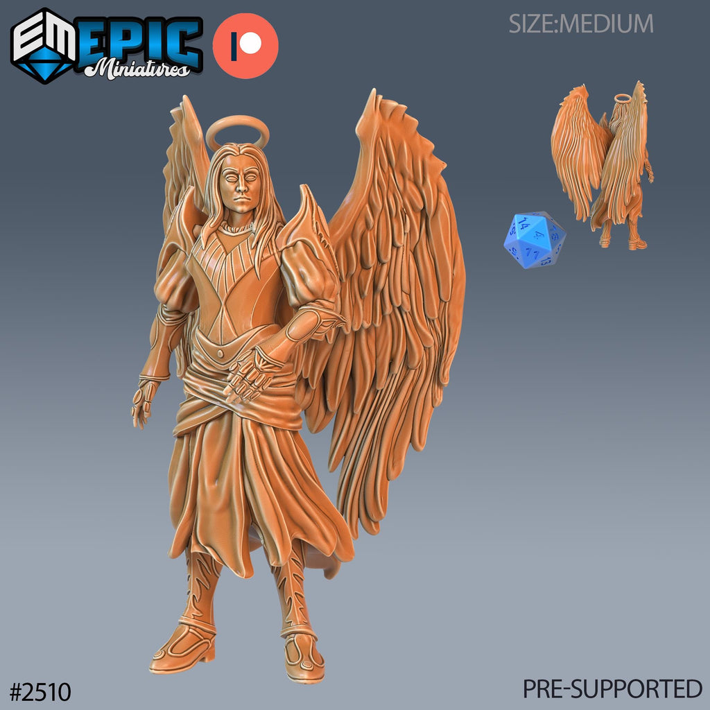 Angel Male Option #2510 front DND miniature Justice Hills 16k resin