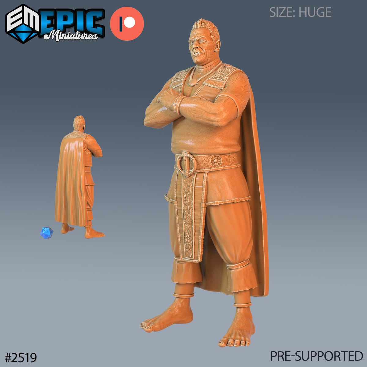 Cloud Giant Option #2519 front DND miniature Justice Hills 16k resin