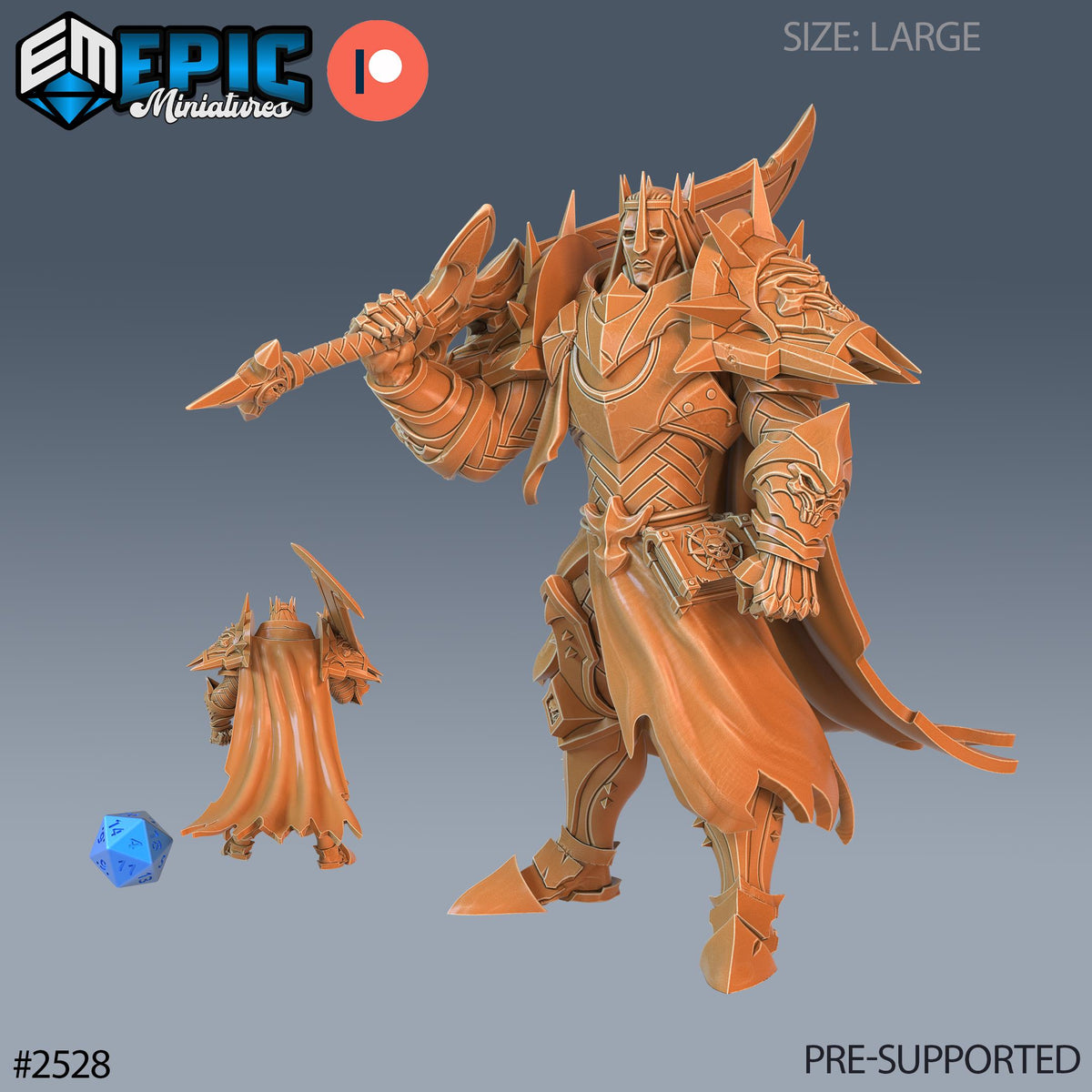 Heavenly Guard Option #2528 front DND miniature Justice Hills 16k resin