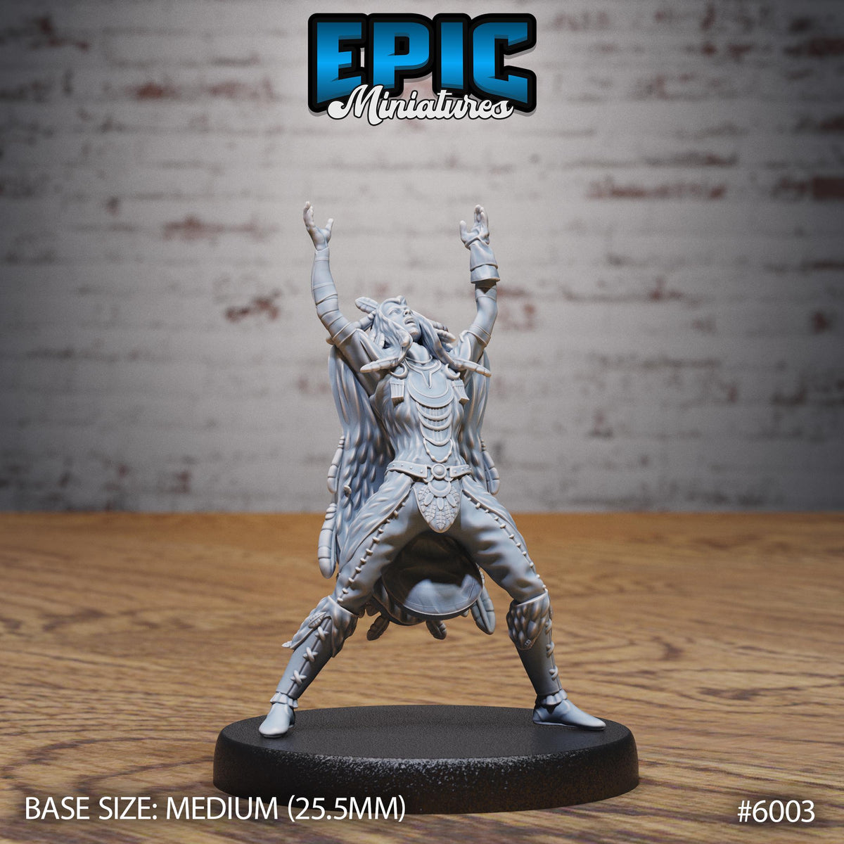 Raven Shaman Option #6003 front DND miniature Native Magic 16k resin