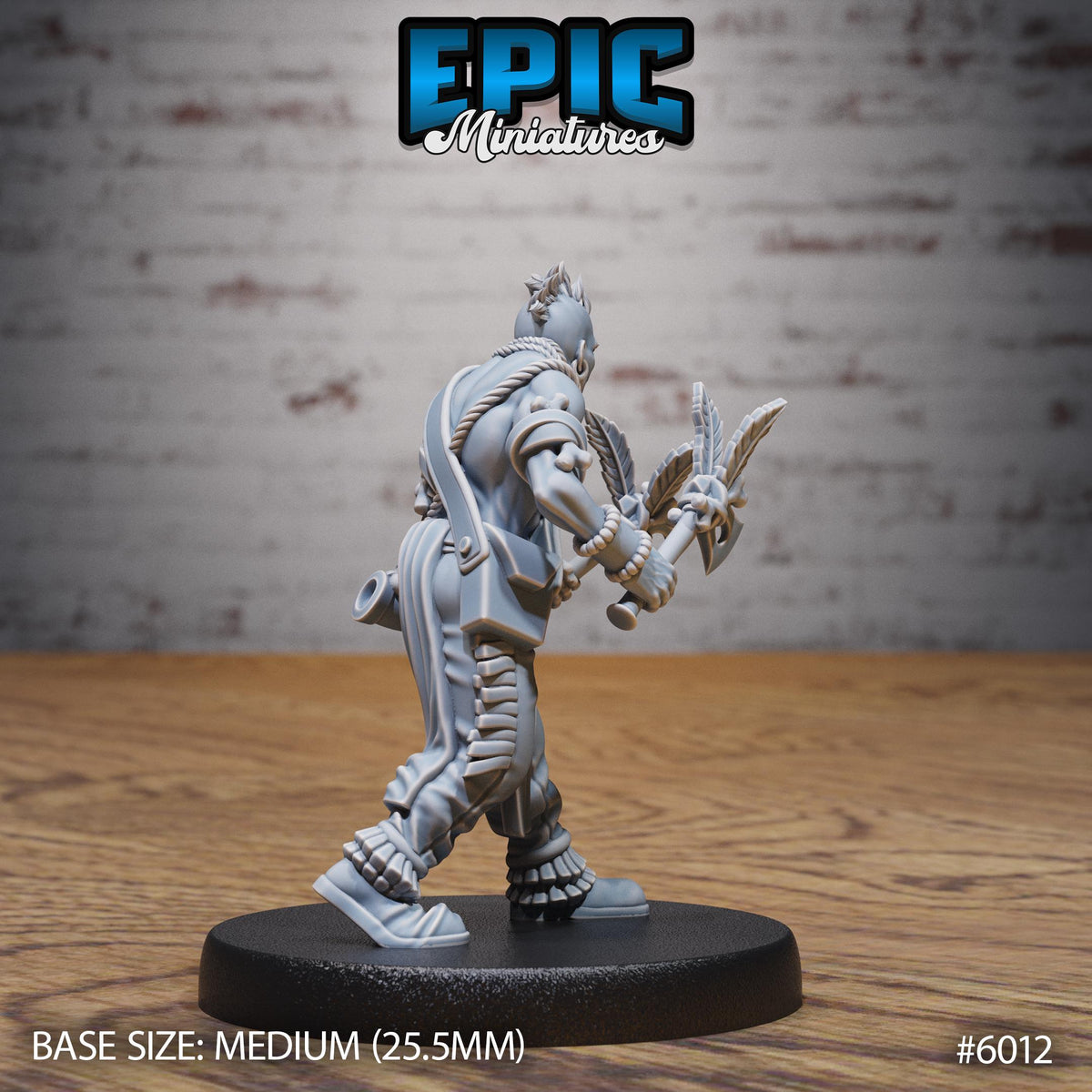 Native Tribe Option #6012 front DND miniature Native Magic 16k resin
