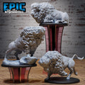 Bison Set of 3 DND miniatures group photo Native Magic