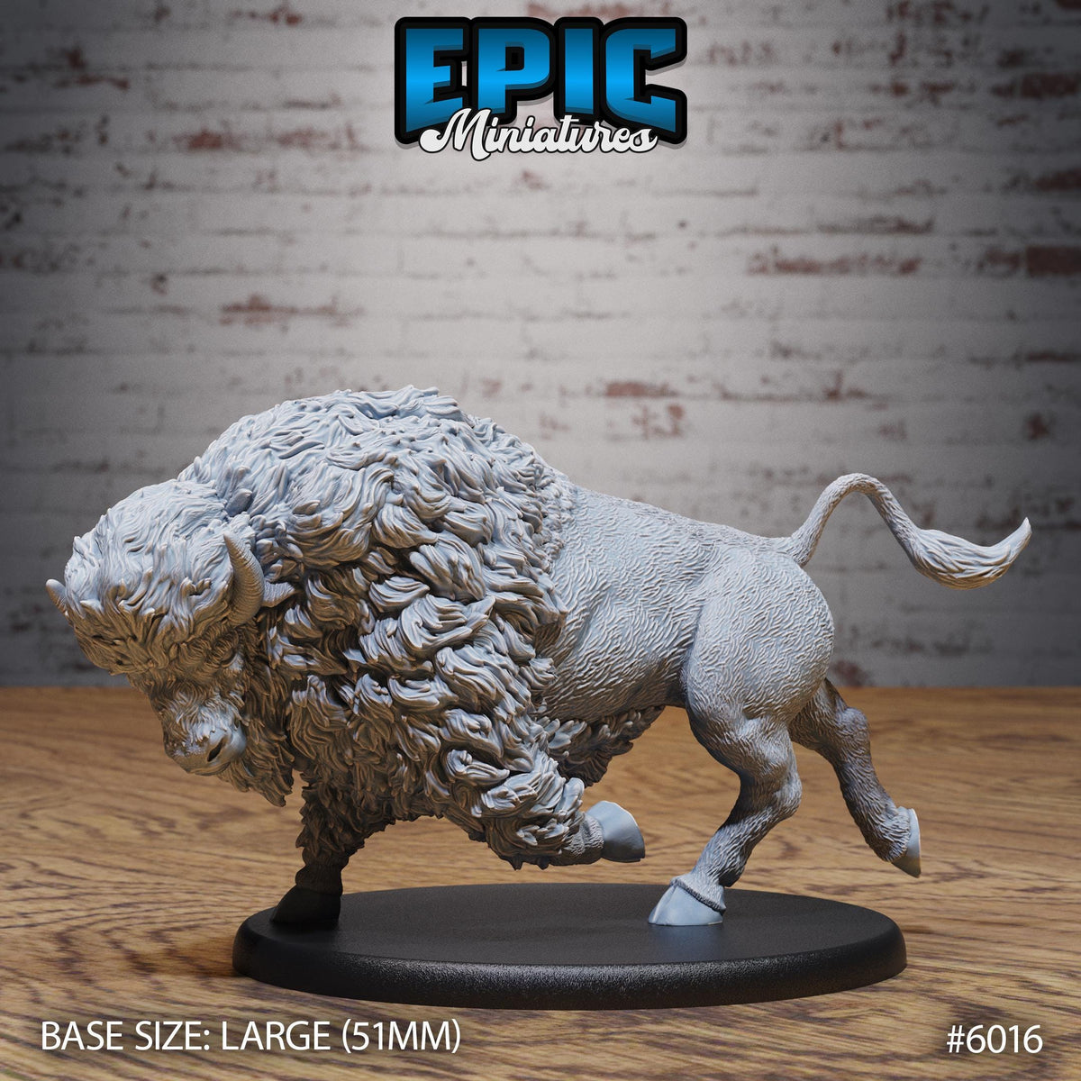 Bison Option #6016 front DND miniature Native Magic 16k resin