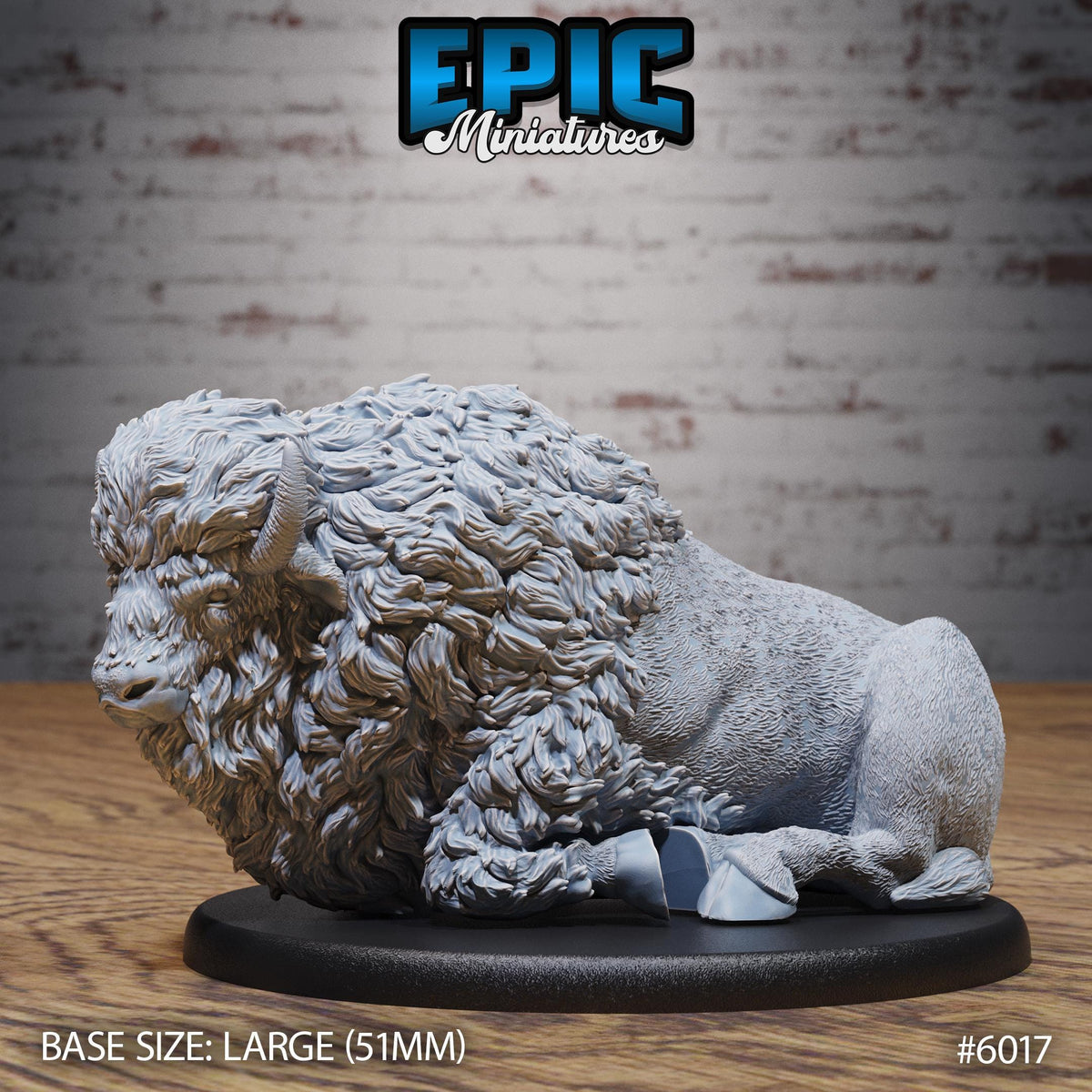 Bison Option #6017 front DND miniature Native Magic 16k resin