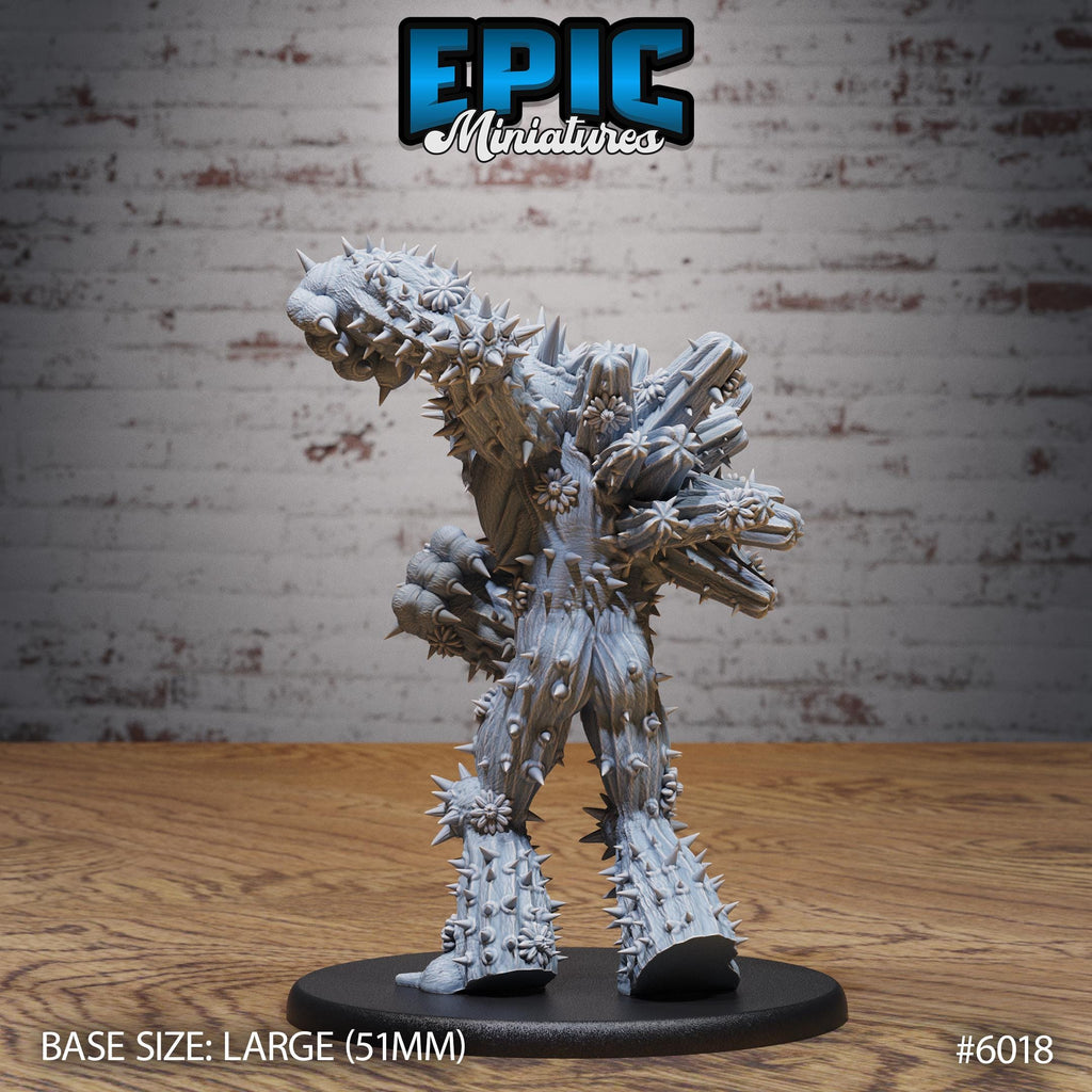 Cactus Golem Option #6018 back DND miniature Native Magic 16k resin