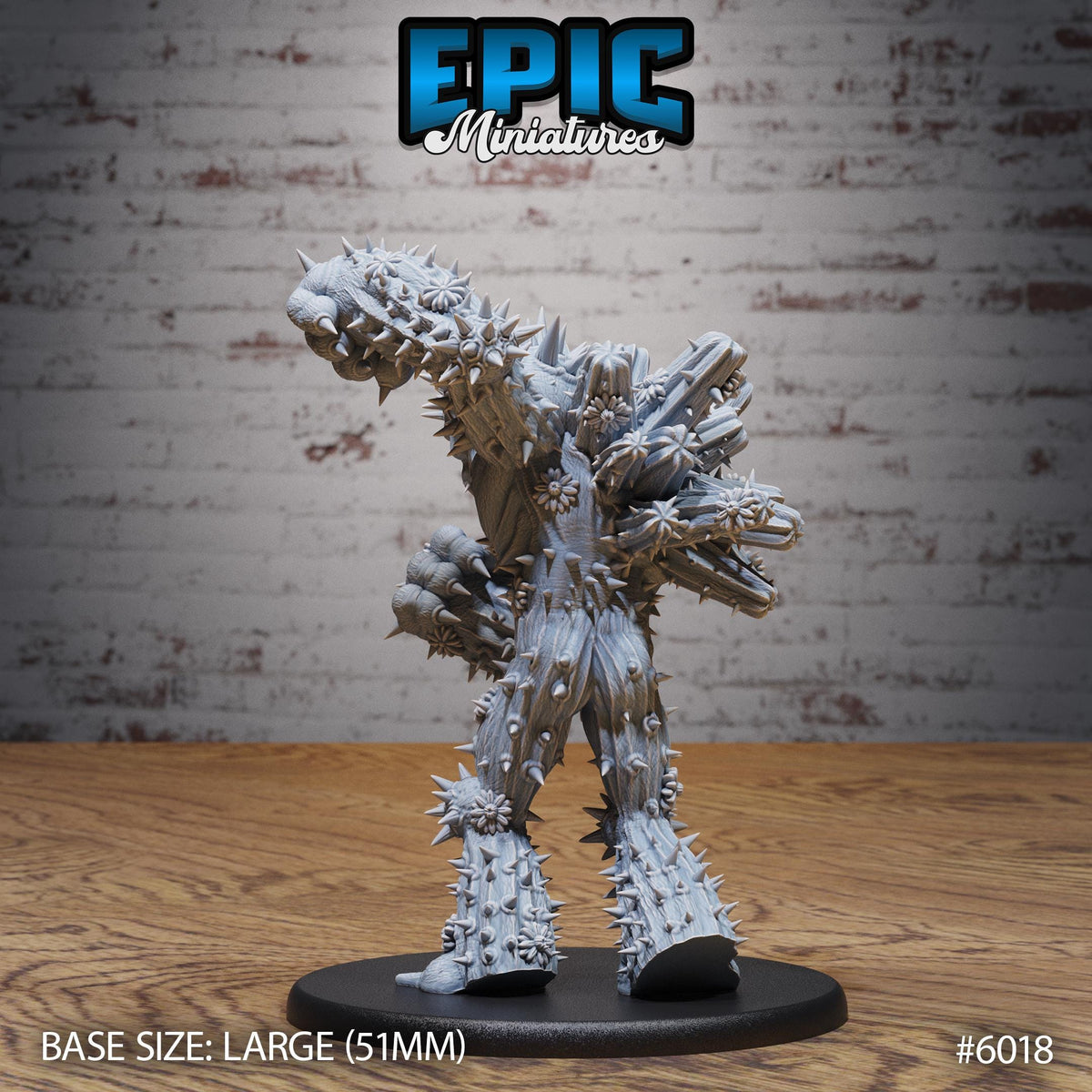 Cactus Golem Option #6018 back DND miniature Native Magic 16k resin