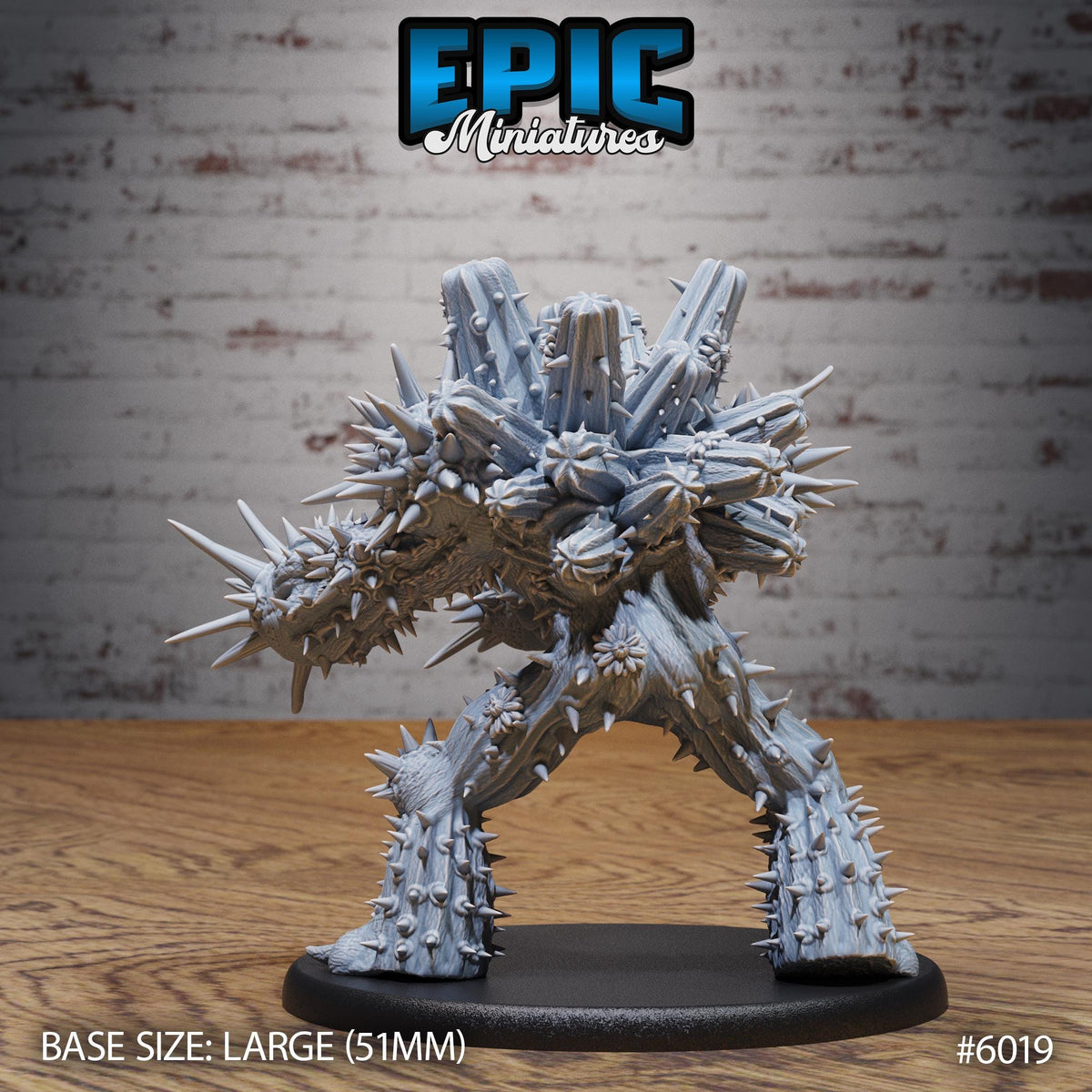 Cactus Golem Option #6019 back DND miniature Native Magic 16k resin