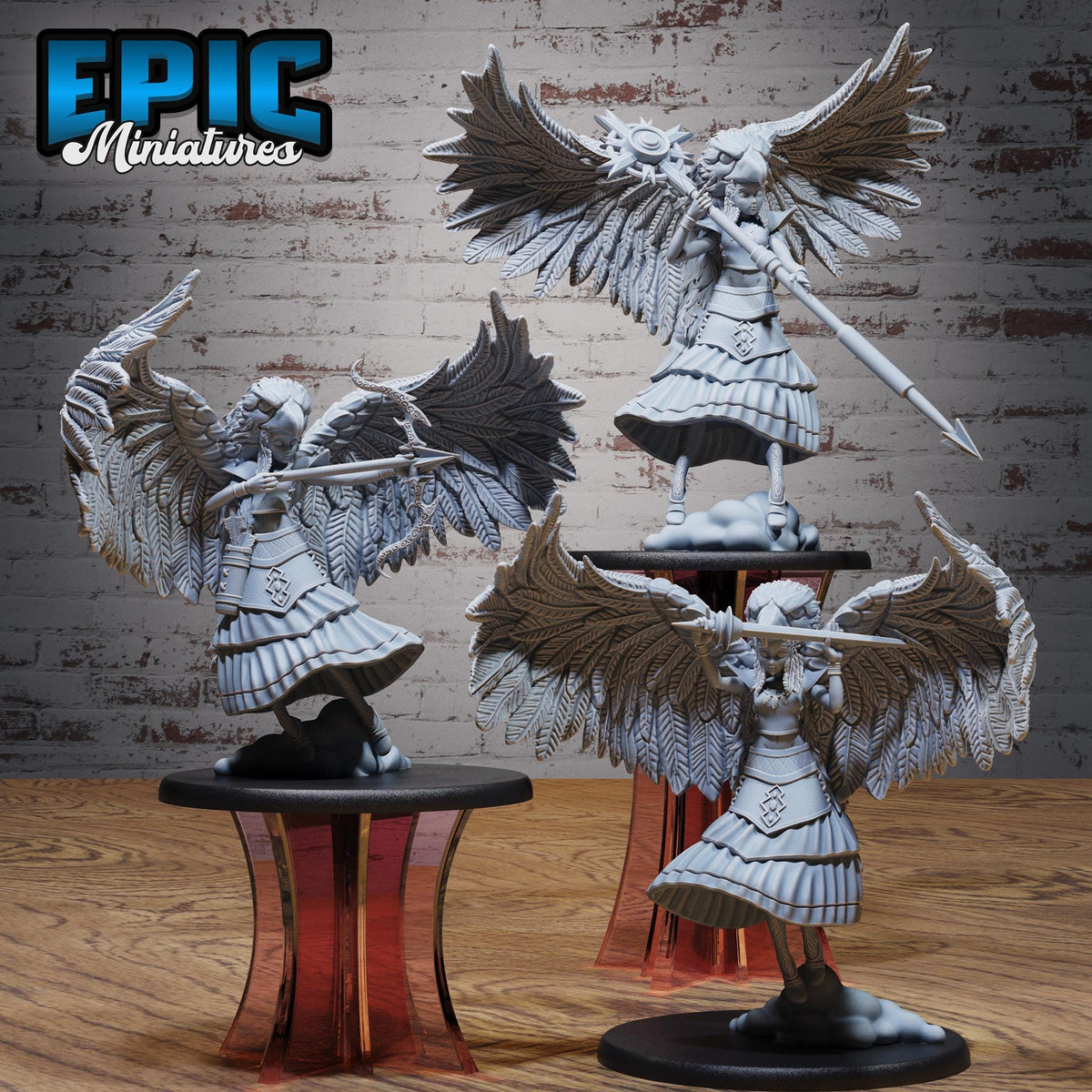 Eagle Spirit Shaman Set of 3 DND miniatures group photo Native Magic