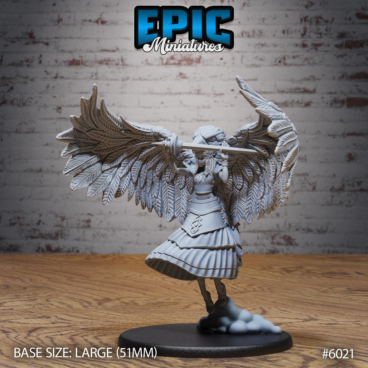 Eagle Spirit Shaman Option #6021 front DND miniature Native Magic 16k resin