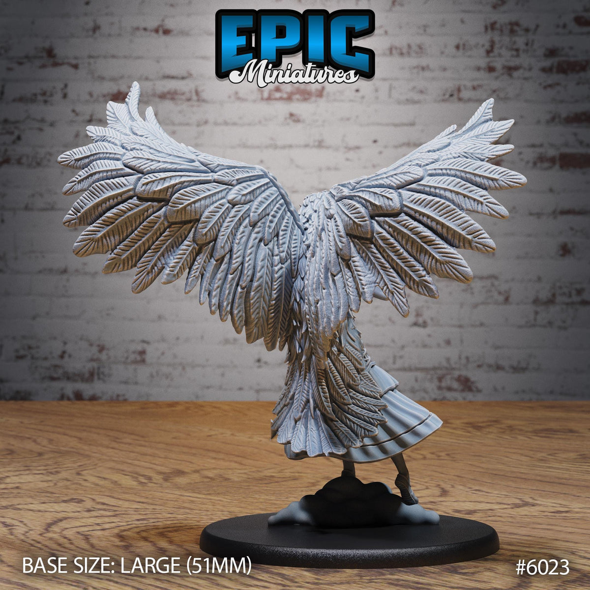 Eagle Spirit Shaman Option #6023 back DND miniature Native Magic 16k resin