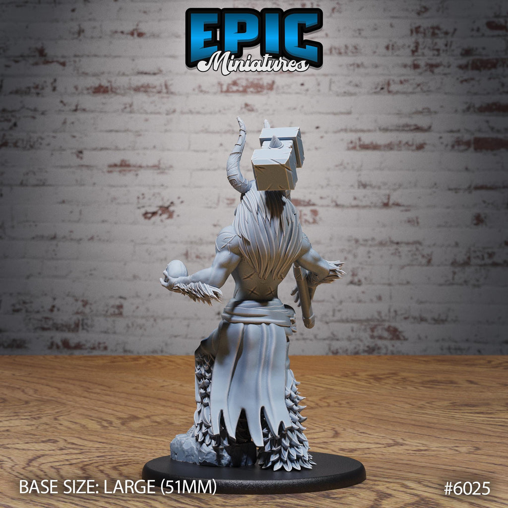 Bull Spirit Warrior Option #6025 back DND miniature Native Magic 16k resin