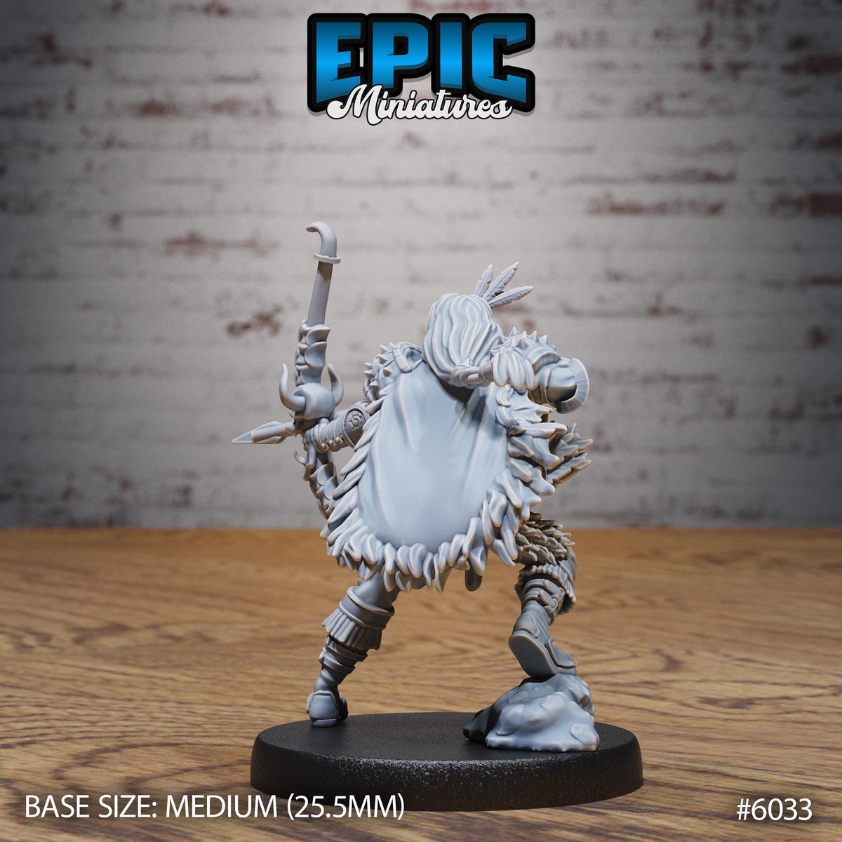 Native Adventurer Option #6033 back DND miniature Native Magic 16k resin