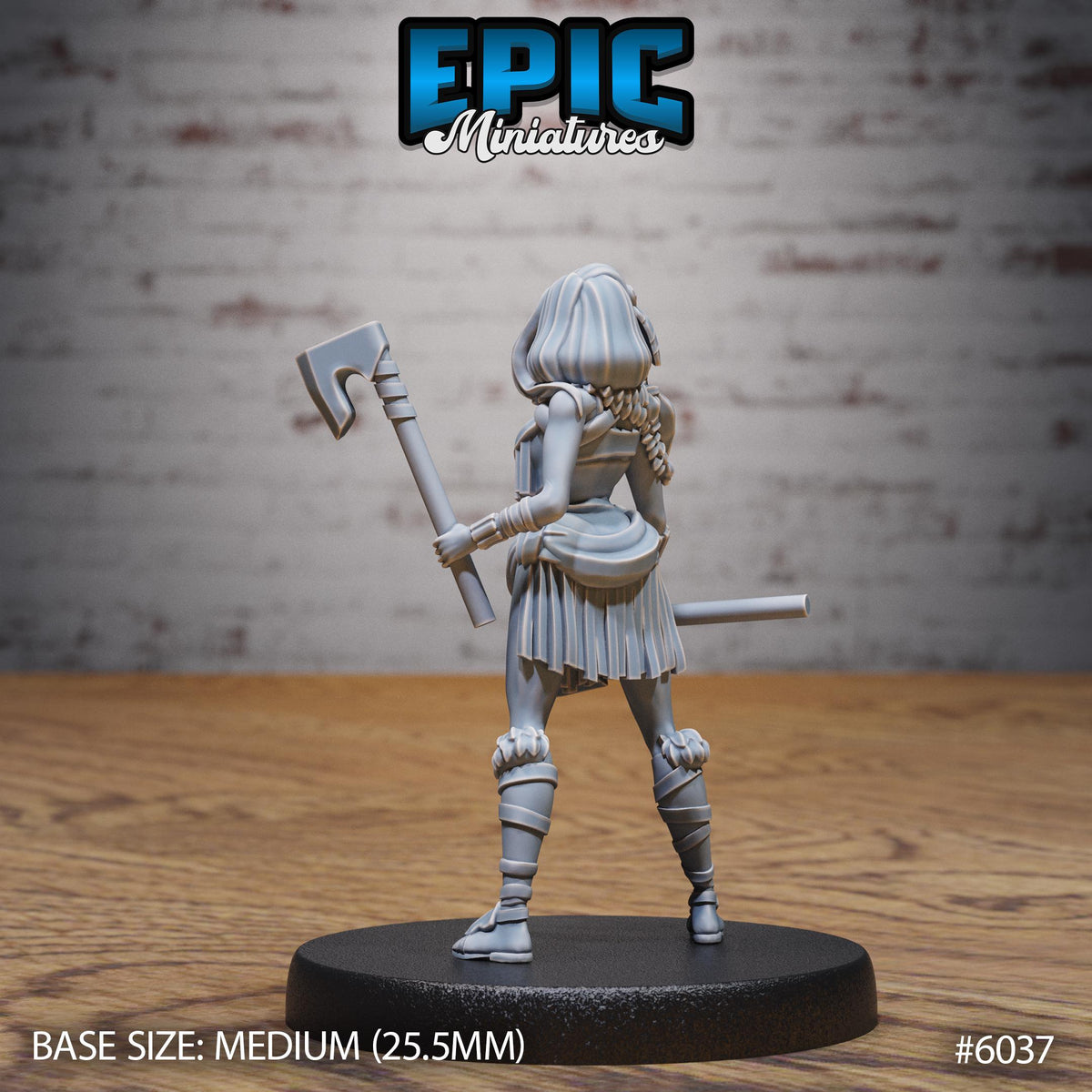 Native Girl Option #6037 back DND miniature Native Magic 16k resin