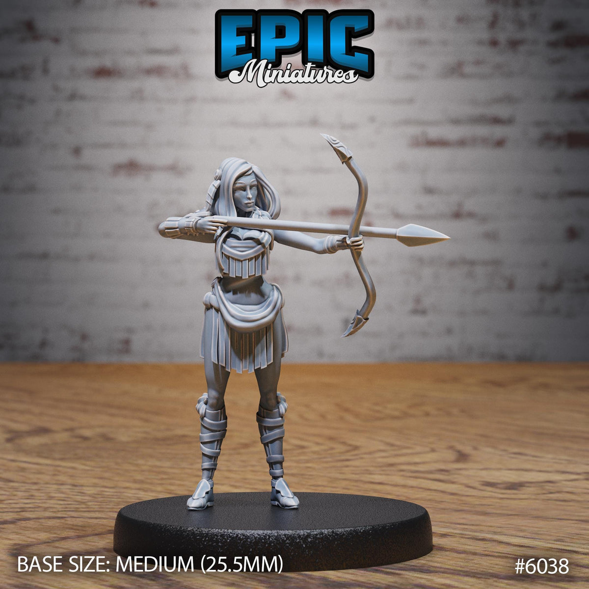 Native Girl Option #6038 front DND miniature Native Magic 16k resin