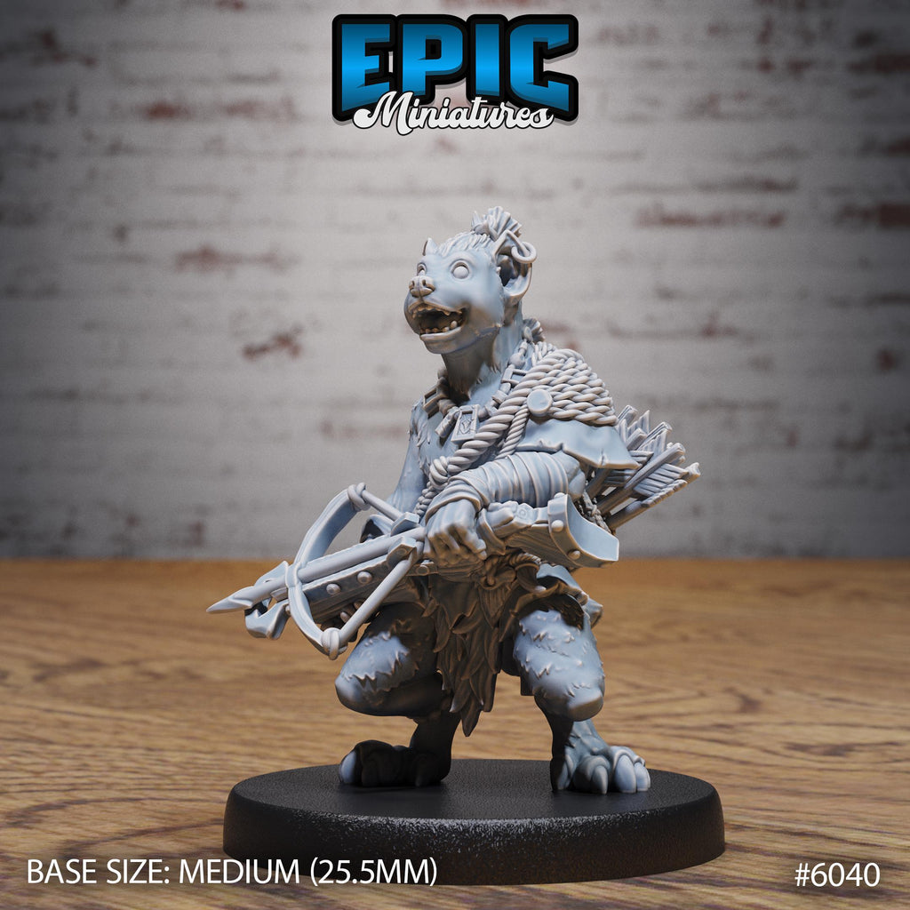 Young Gnoll Option #6040 front DND miniature Native Magic 16k resin