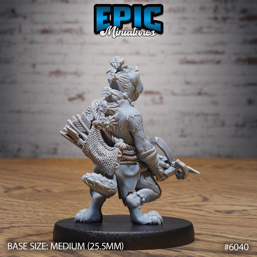Young Gnoll Option #6040 back DND miniature Native Magic 16k resin