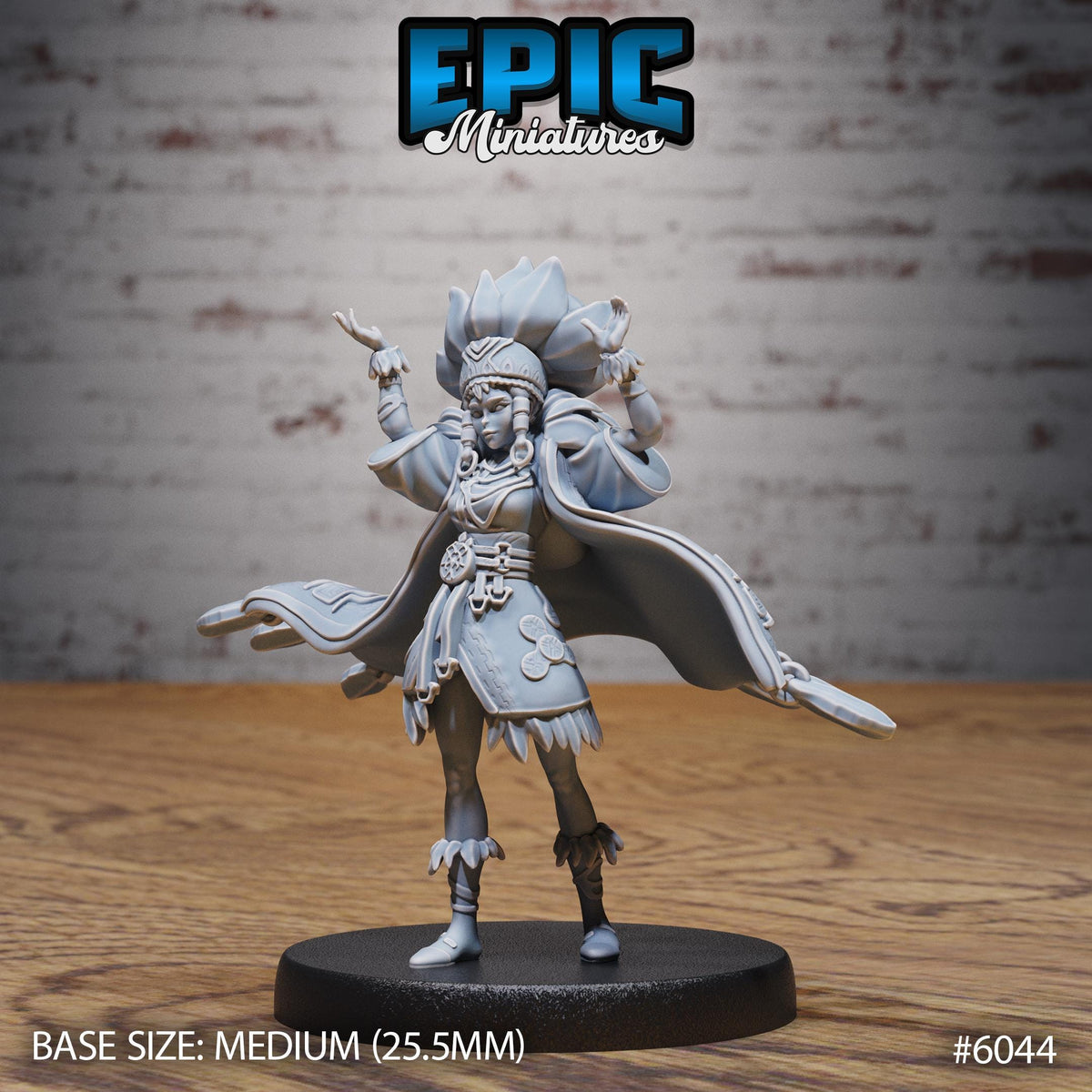 Native Princess Option #6044 front DND miniature Native Magic 16k resin