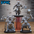 Snow Orc Set of 3 DND miniatures group photo Snow Orcs