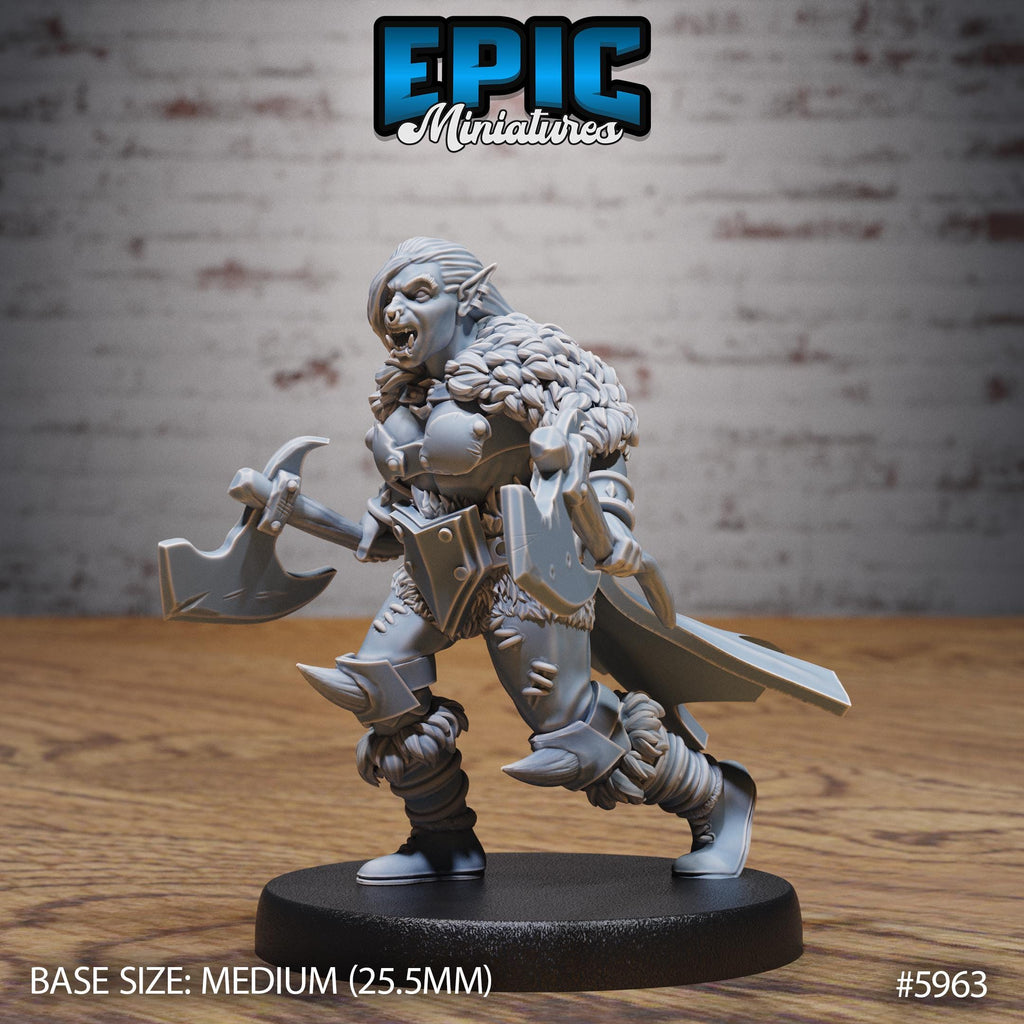 Snow Orc Option #5963 front DND miniature Snow Orcs 16k resin