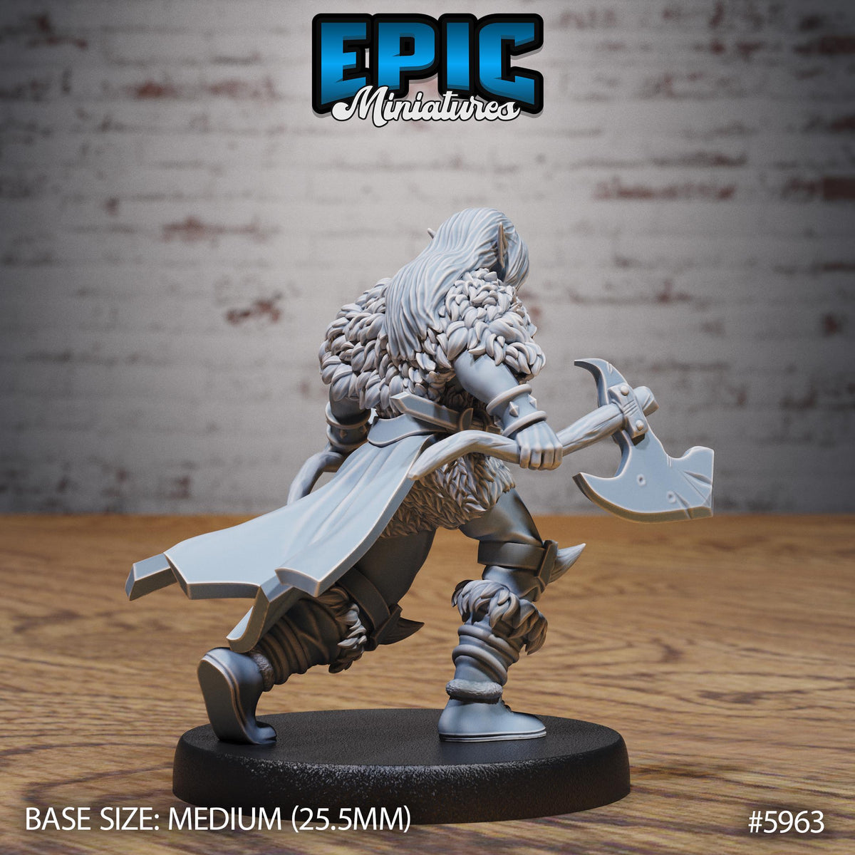 Snow Orc Option #5963 back DND miniature Snow Orcs 16k resin