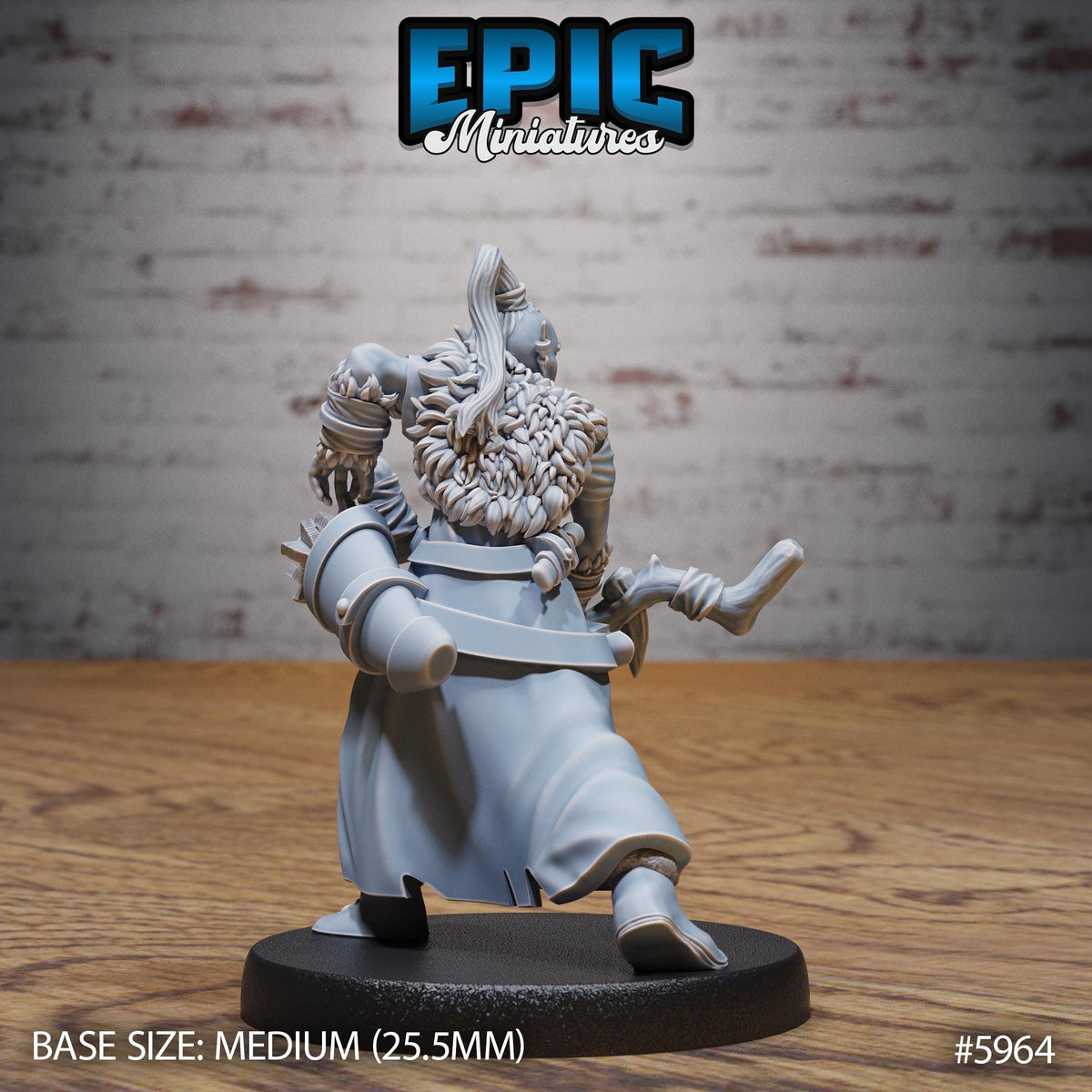 Snow Orc Warg Rider Option #5964 back DND miniature Snow Orcs 16k resin