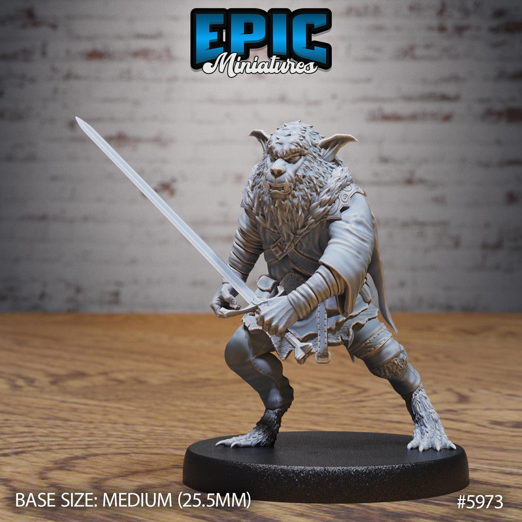 Northern Bugbear Option #5973 front DND miniature Snow Orcs 16k resin