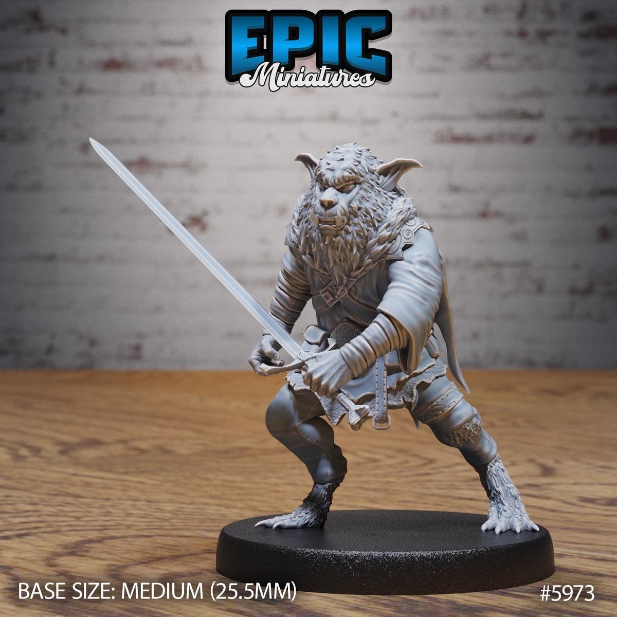 Northern Bugbear Option #5973 front DND miniature Snow Orcs 16k resin