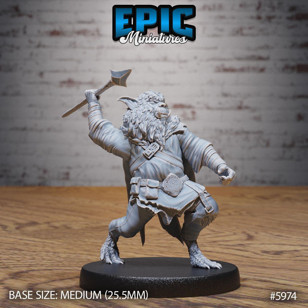 Northern Bugbear Option #5974 front DND miniature Snow Orcs 16k resin