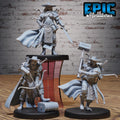 Half-Orc Female Adventurer Set of 3 DND miniatures group photo Snow Orcs