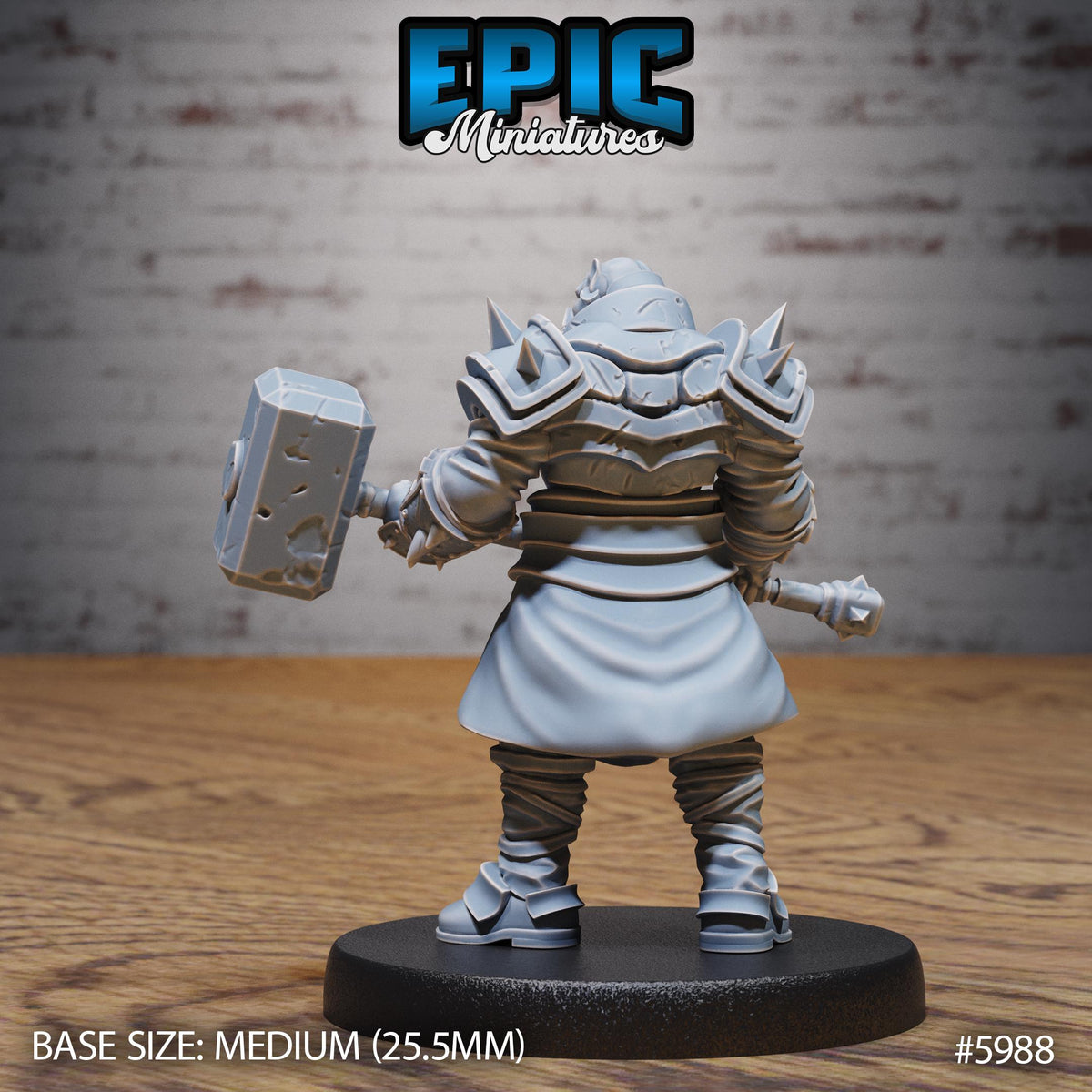 Dark Orc Option #5988 back DND miniature Snow Orcs 16k resin