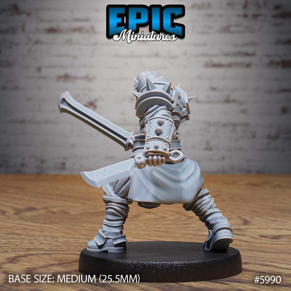 Dark Orc Option #5990 back DND miniature Snow Orcs 16k resin
