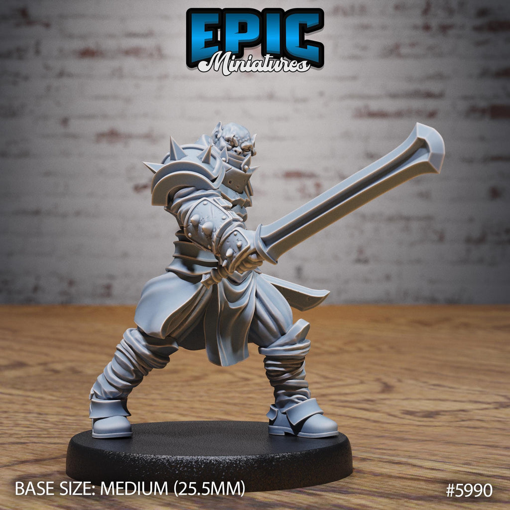 Dark Orc Option #5990 front DND miniature Snow Orcs 16k resin