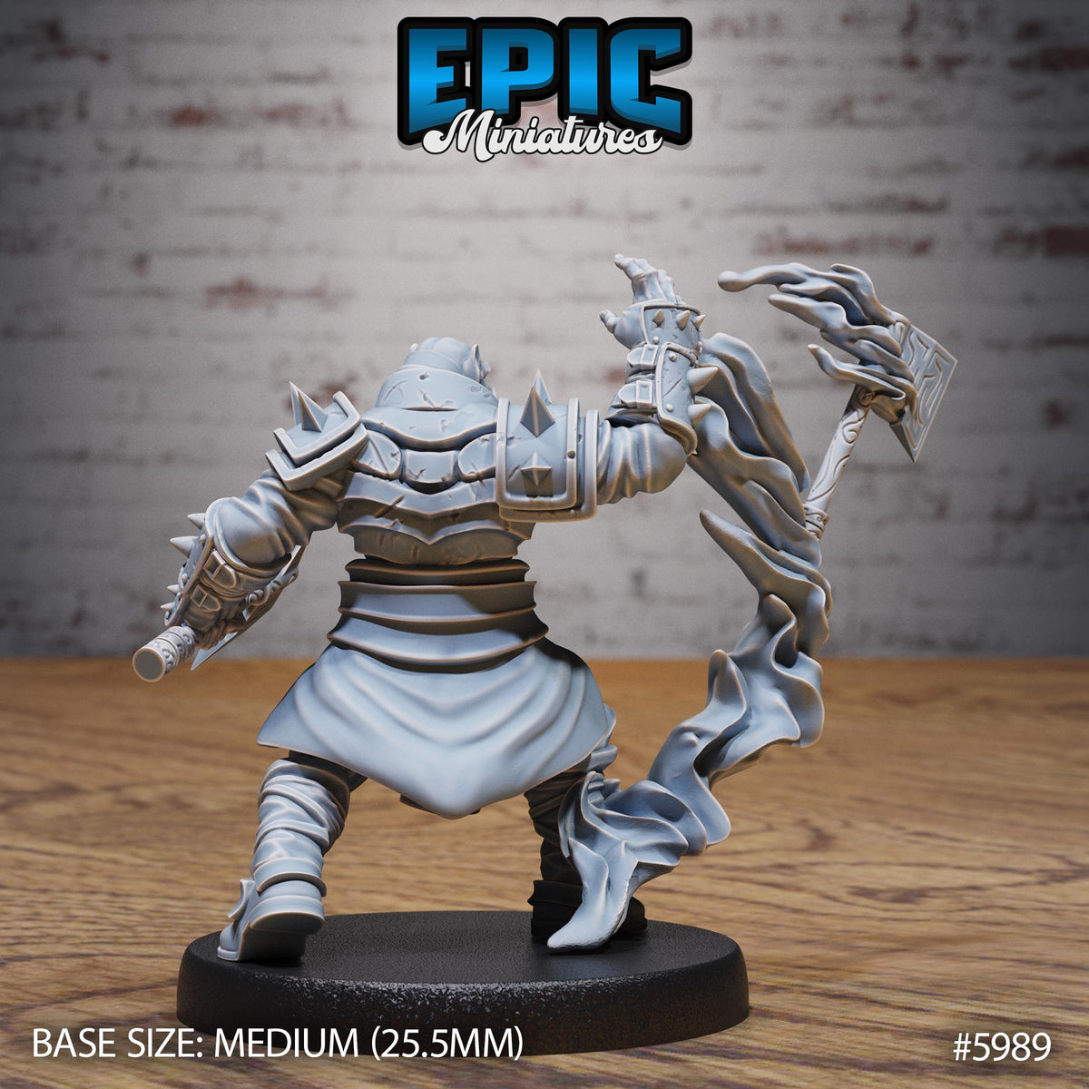 Dark Orc Option #5989 back DND miniature Snow Orcs 16k resin