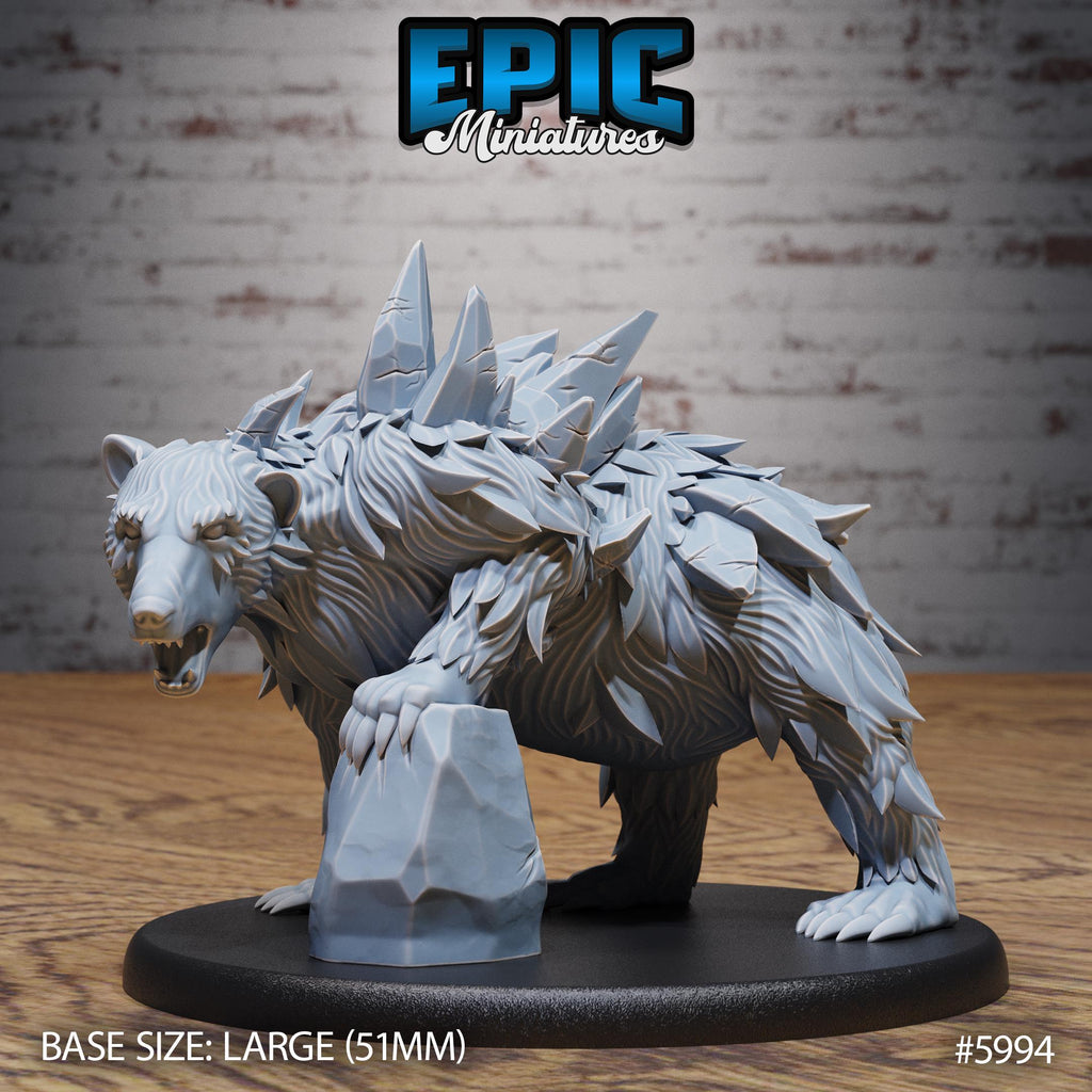 Magical Frost Bear Option #5994 front DND miniature Snow Orcs 16k resin