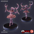 Harlequin Mad Girl Option #1251 front DND miniature Halloween Horror 16k resin