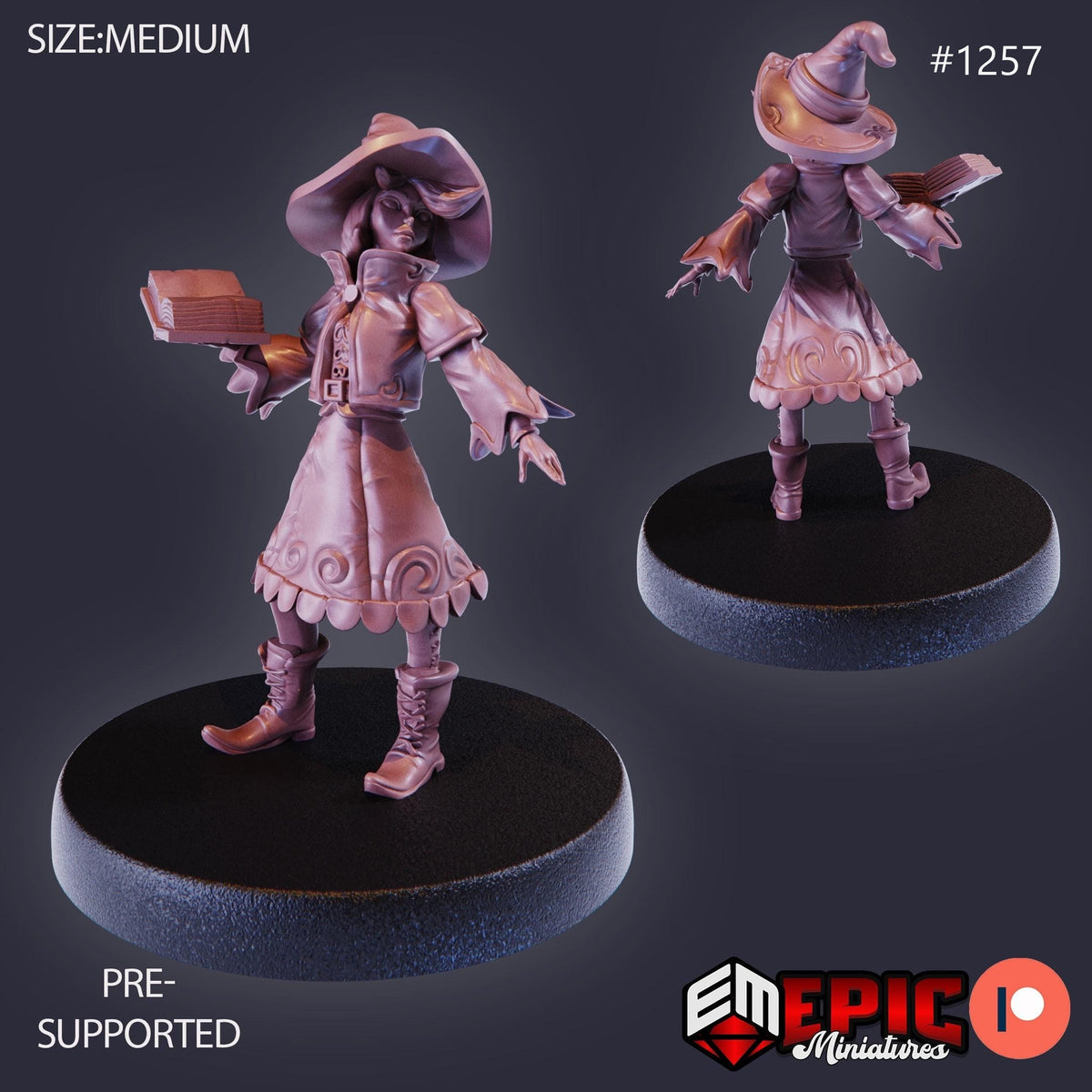 With Apprentice Option #1257 front DND miniature Halloween Horror 16k resin