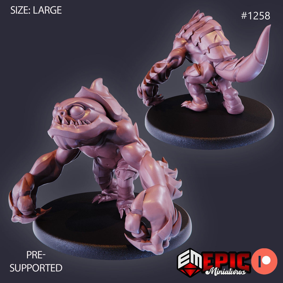 Swamp Abomination Option #1258 front DND miniature Halloween Horror 16k resin